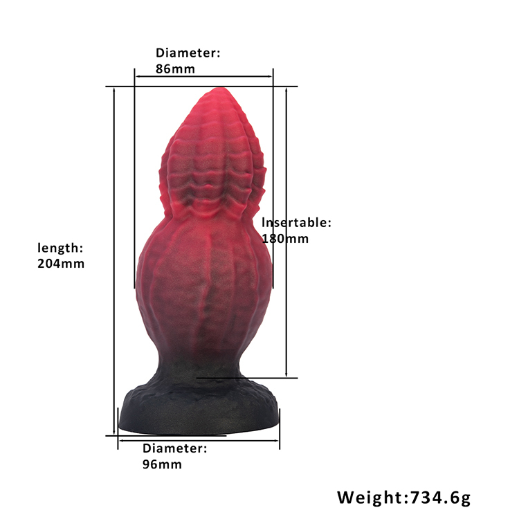 Colorful Silicone Gourd Style Masturbation Toy Dildo