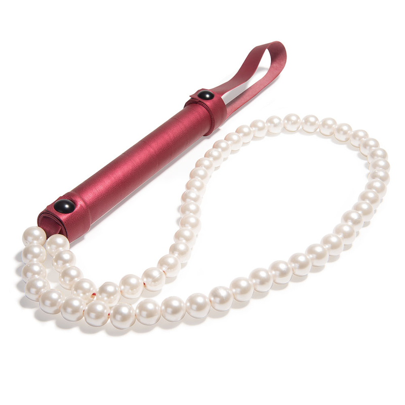 Paddle Soft Leather Pearl Chain Whip Fetish Sex Toys PU Whip Flogger Products 