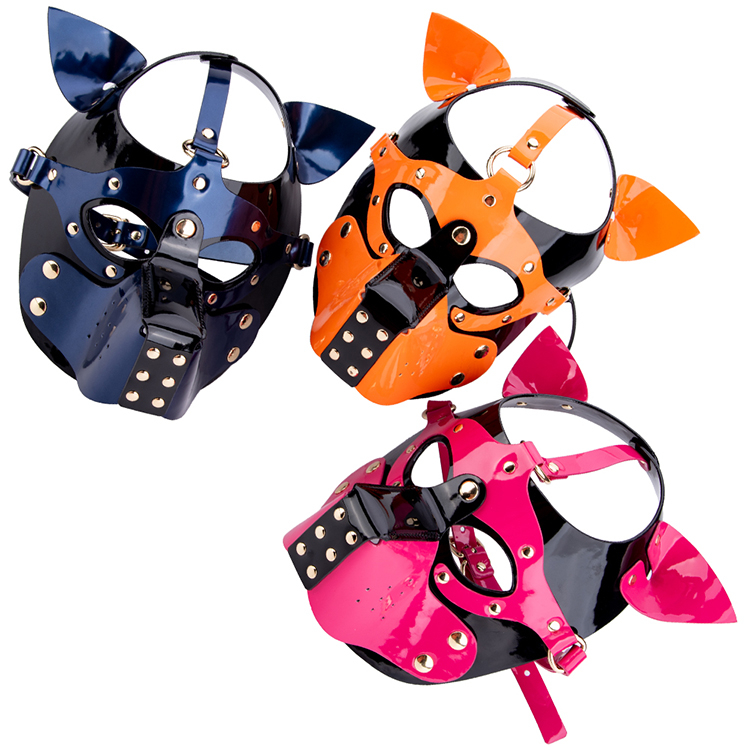 BDSM Erotic Slave Sex Products Dog Eye Mask Restraint Blindfold Bondage Set