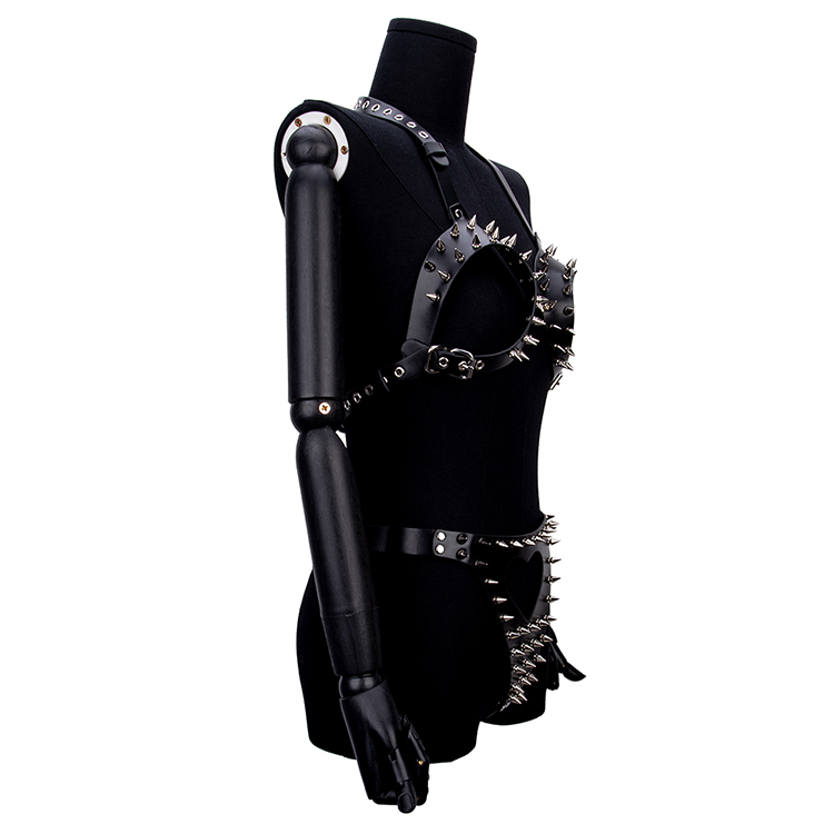 Adult Gothic BDSM Bondage Set Fetish Roleplay Device with Harness Bondage and SM Slave Fantasy Scenarios