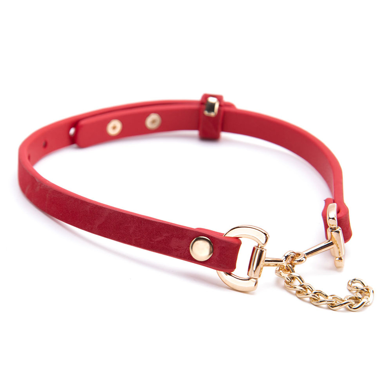 Wholesale Stylish SM Leather Collar with Metal Chain for Adults Exquisite BDSM Leather Choker Necklace Collar for Women and Men