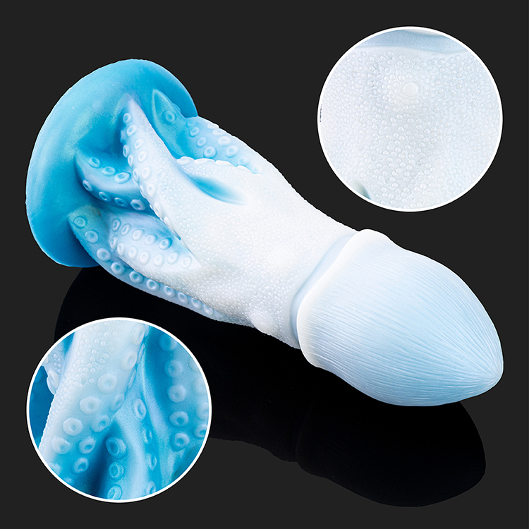 Soft Silicone Octopus Tentacle Dildo with Suckers Huge and Whimsical Alien Design