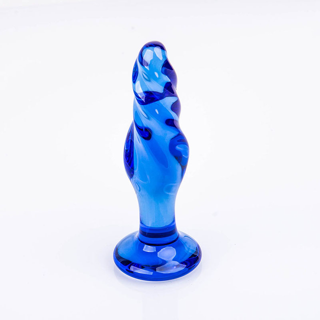 High Quality Soft Waterproof Blue PVC Small Anal Trainer Butt Plug Anal Massager for Adult Sex Toys