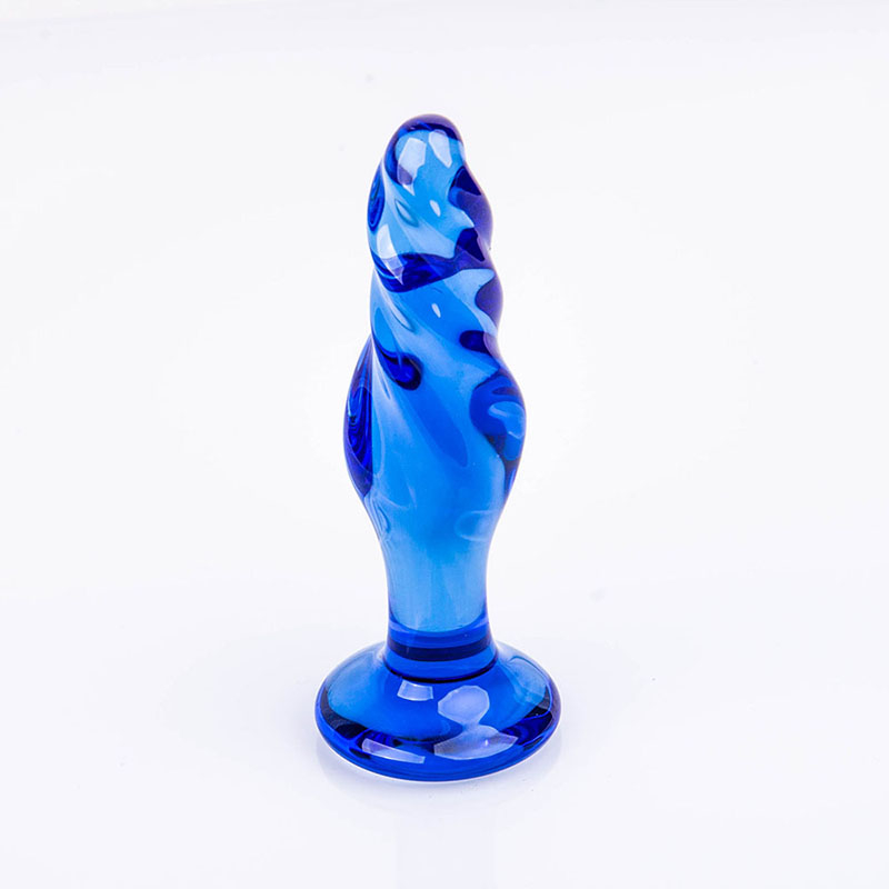 High Quality Soft Waterproof Blue PVC Small Anal Trainer Butt Plug Anal Massager for Adult Sex Toys