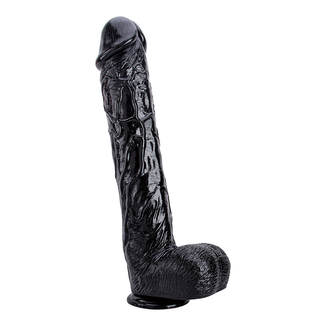 Adult Shop for Huge Realistic Soft Skin PVC Black Dildo Body Safe Female Masturbation Sex Toy