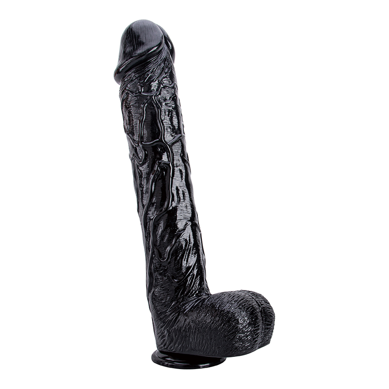 Adult Shop for Huge Realistic Soft Skin PVC Black Dildo Body Safe Female Masturbation Sex Toy