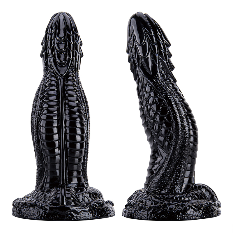 Women's Large Realistic Monster Cock Dildo Soft PVC Black Penis Design