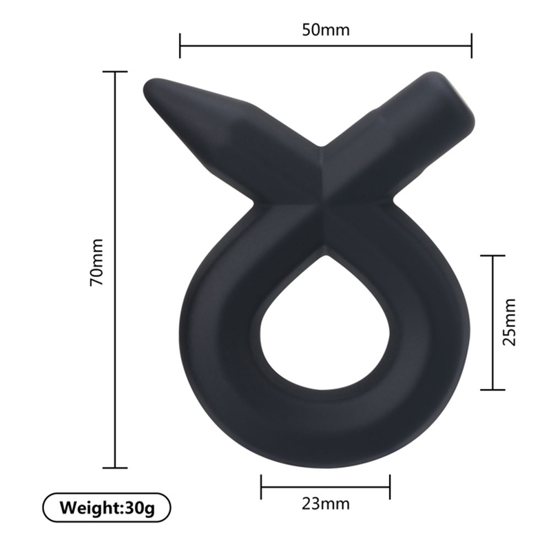 Black Rubber Flexible Sex Toy Liquid Silicone Penis Cock Ring