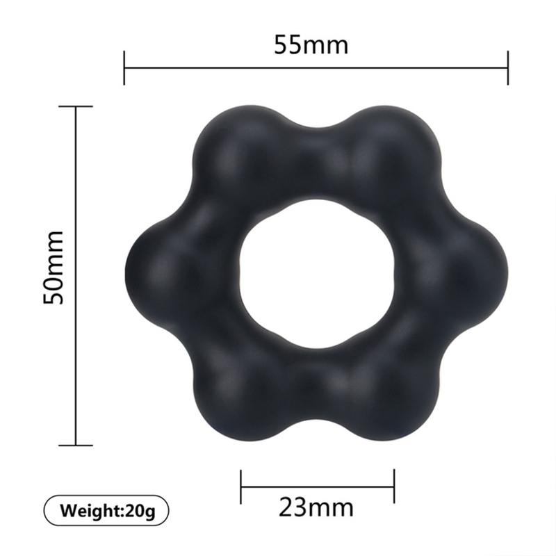 Flower Pattern Liquid Silicone Cock Ring for Sex