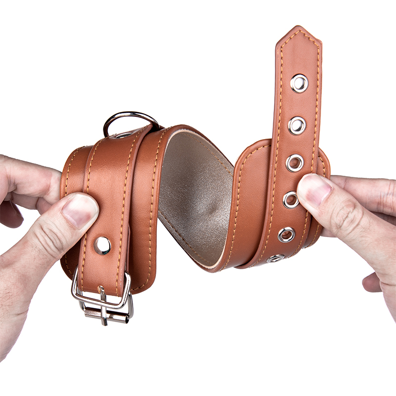 BDSM Erotic Slave PU Leather BDSM Ankle cuffs Anklecuffs Sex Game SM Products Toys