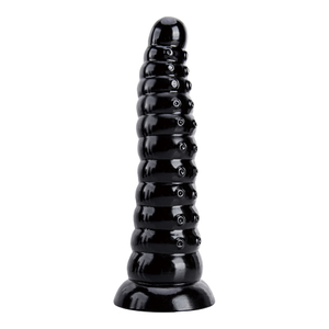 Extra Large Beaded Black PVC Fist Dildo Huge Prostate Massager for Couples