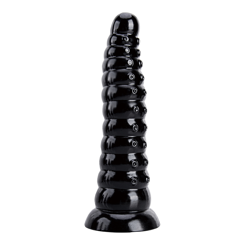 Extra Large Beaded Black PVC Fist Dildo Huge Prostate Massager for Couples