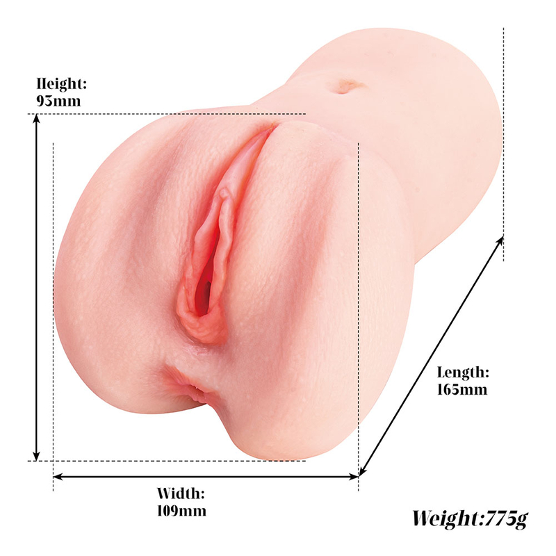  Pocket Pussy 2 In 1 Realistic Textured Vagina Anal Sex Doll For Men