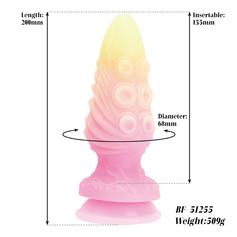  Color Luminous Tentacle Shape Woman Toy Realistic Adult Dildo
