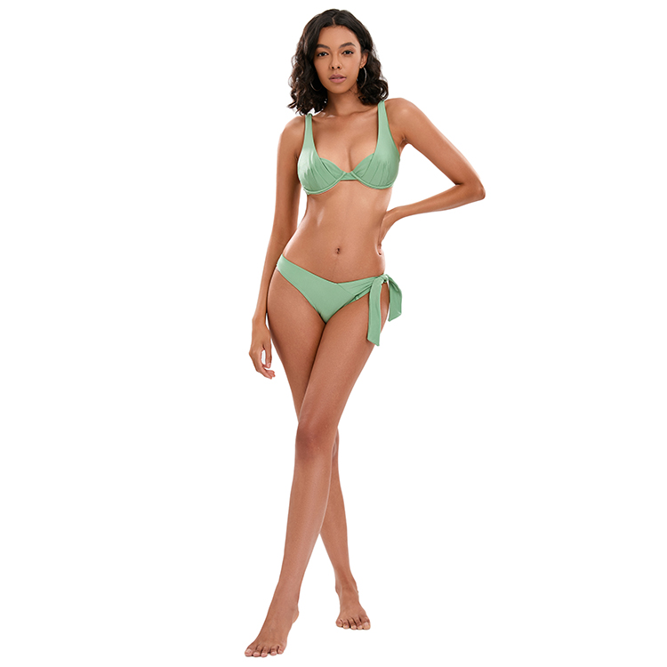 Maillot de bain bikini coupe haute à armatures