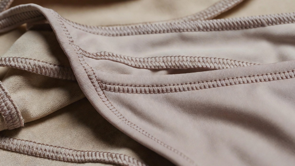 Close‑up macro shots of four‑needle six‑thread seams on straps, side seams and leg openings.jpg