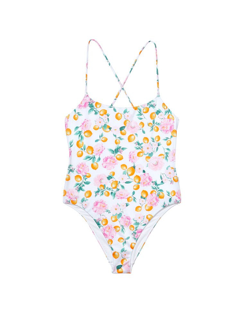 Maillot de bain lisse imprimé coloré