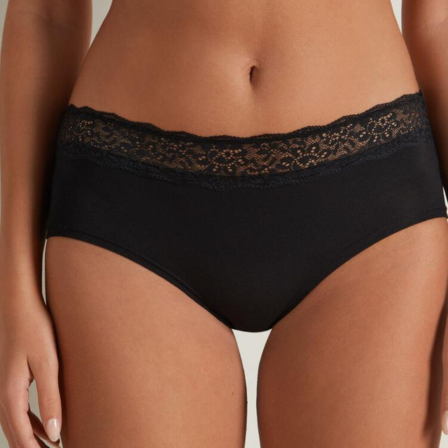 Materiale in cotone e pizzo per biancheria intima da donna