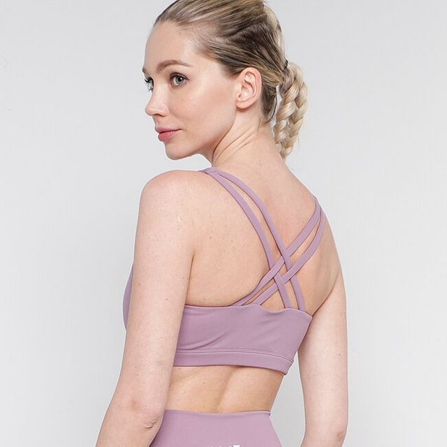 Soutien-gorge de sport à bretelles pour femme violet