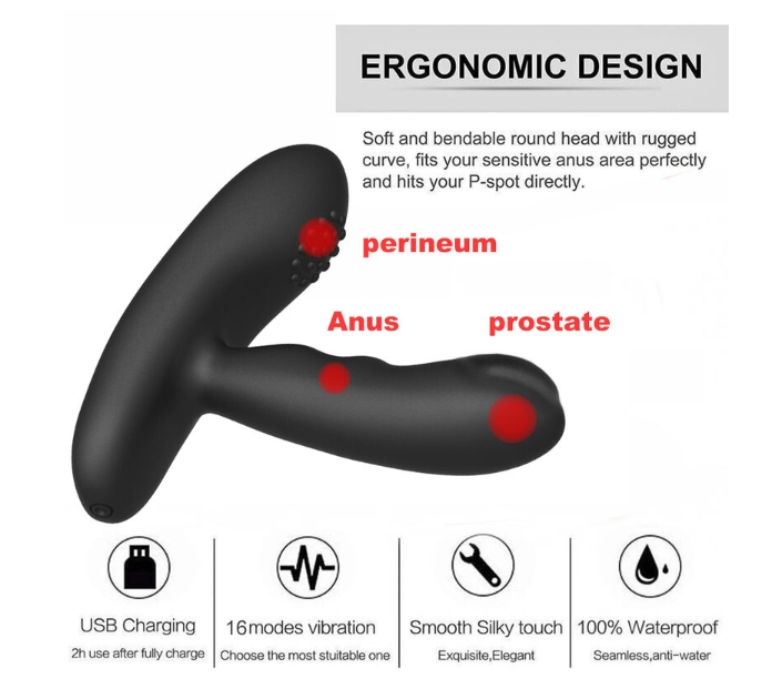 Wireless Remote Control 16+3 Vibration Anal Plug Vibrator