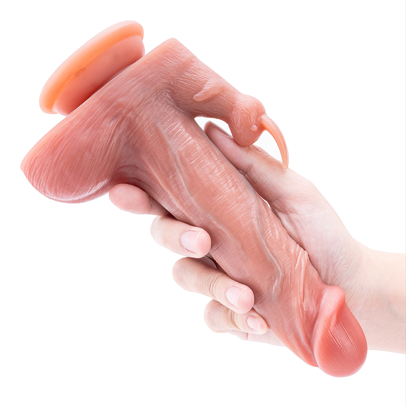 Rabbit Dildo Vibrator Flesh Shape Woman Adult Toy 