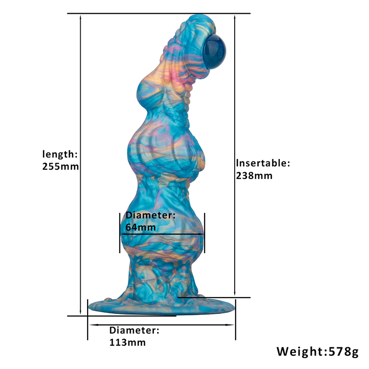 Colorful Glass Beads Female Masturbation Dildo
