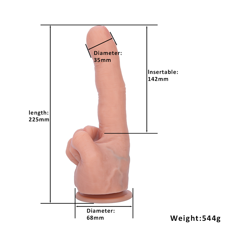 Big Finger Safe Material Silicone Adult Dildo for Woman