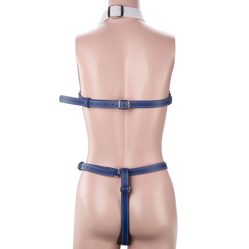 Luxury Adjustable Bondage Set in Supple Leather Dominance and Lingerie Harness for Women to Explore Fetish Restraints