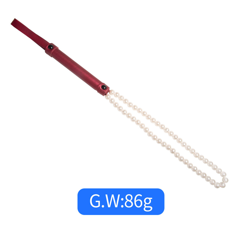 Paddle Soft Leather Pearl Chain Whip Fetish Sex Toys PU Whip Flogger Products 