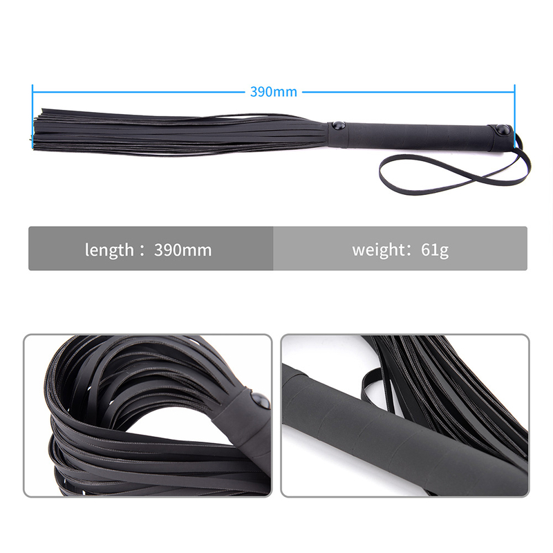 PU Leather Spanking Whip Fetish Flogger for Horse Adult BDSM Slave Sex Toys