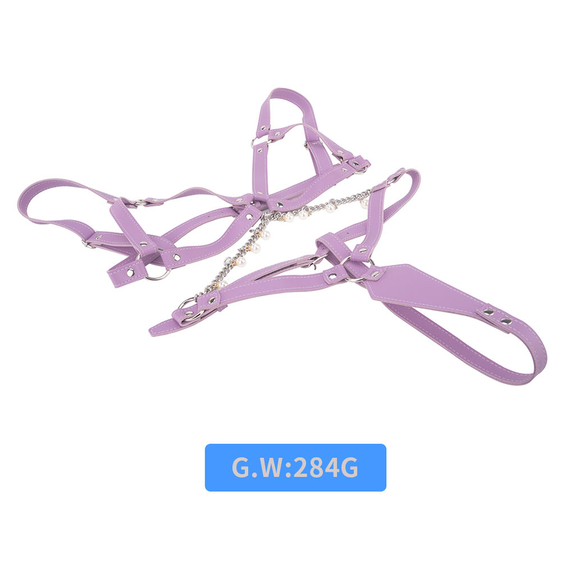 Premium BDSM Leather Bondage Set Slave Restraint Outfit with Universal Compatibility for BDSM Play