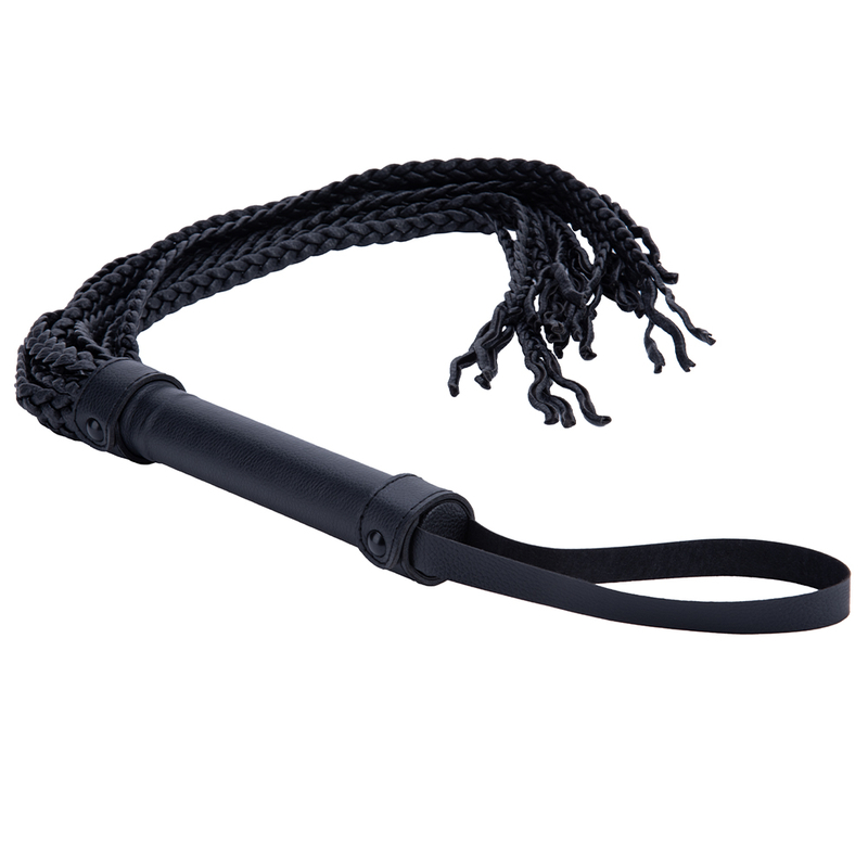 Sensual PU Leather Horse Harness Bull Whip with Spanking Tassel Handle for BDSM Bondage