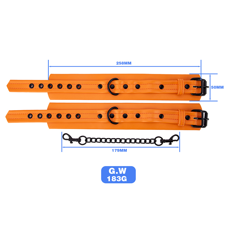 BDSM PU Leather Handcuffs Professional Restraint Toys for Adult SM Bondage Play