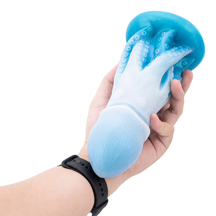 Soft Silicone Octopus Tentacle Dildo with Suckers Huge and Whimsical Alien Design