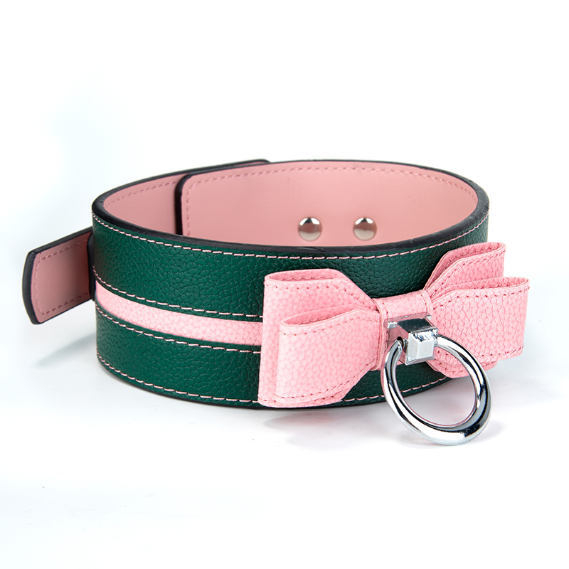 Wholesale Collar and Chain PU Leather Choker Collar Necklace for Women Girl sexy sm jewelry Slave Leather Collar