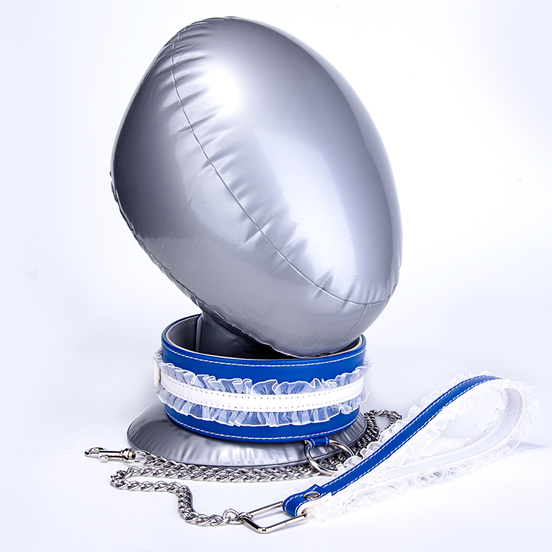 Blue Lace BDSM Collar Women Roleplay Sex Toys Adjustable Slave Restraints Adult Products SM Bondage Collar for Couples