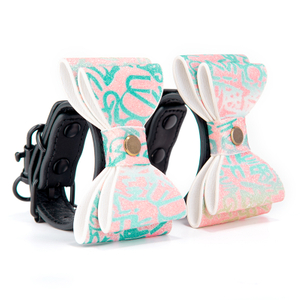 SM Bondage PU Leather Handcuffs Black and Red Customized Leather Sex Toys Chinese Traditional Pattern Master's weapon For Couple