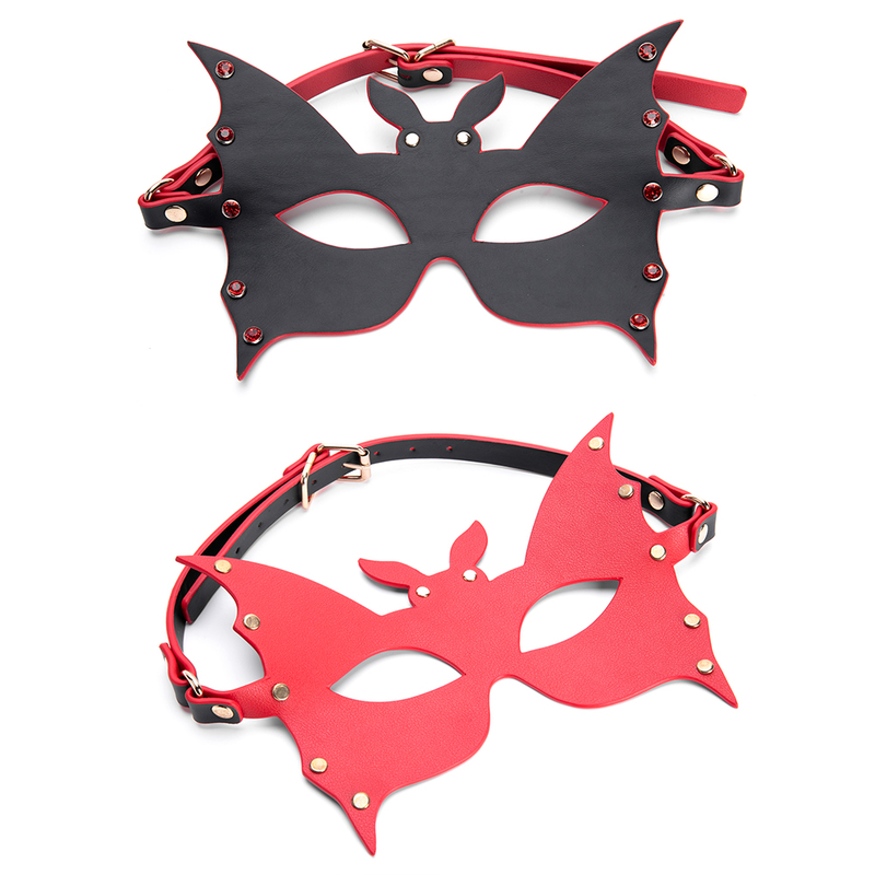 High Quality Leather Self Bondage Blackout Mask SM Adult Game Eye Mask for Couples' BDSM Restraint Play Bondage Set