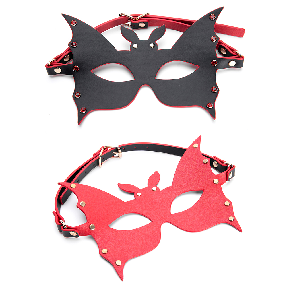 High Quality Leather Self Bondage Blackout Mask SM Adult Game Eye Mask for Couples' BDSM Restraint Play Bondage Set
