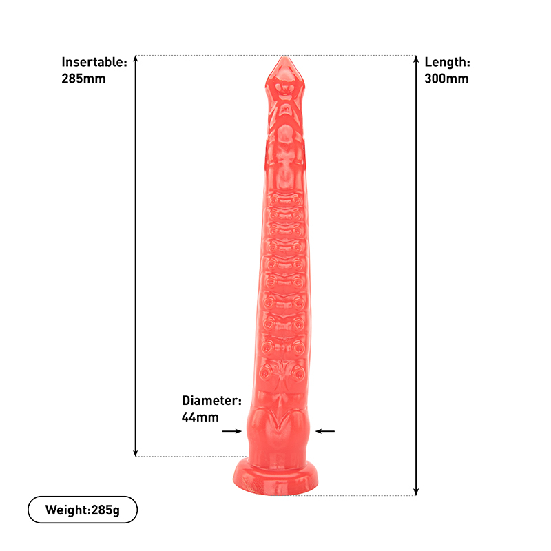 Lifelike Soft PVC Anal Dildo for Beginners Long and Slender Allotype with Strong Suction Base