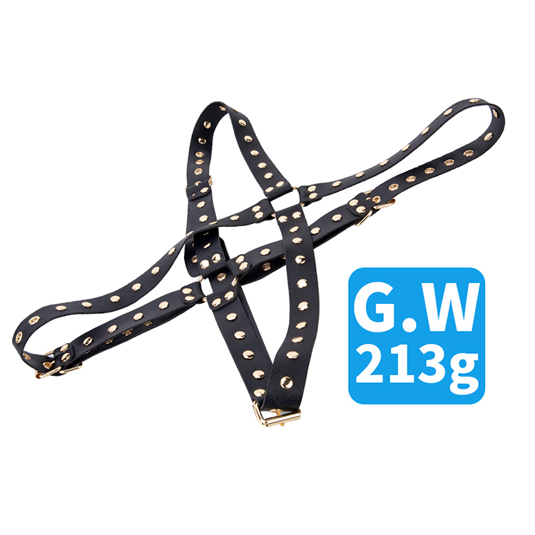 Fetish SM Bondage Harness Leather Lingerie Self Back Restraint Set for Couples' Intimate Play for Male