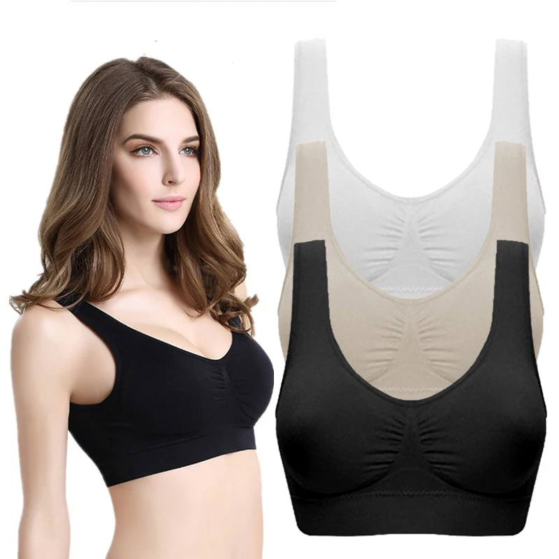 Seamless Comfort Padded Yoga Sports Women Stretch Bra Crop Top Vest Sleep Bra Wireless Bras Sleep