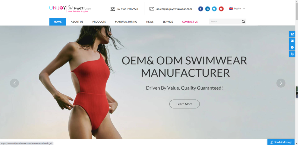 Xiamen Unijoy maillots de bain Co., Ltd.