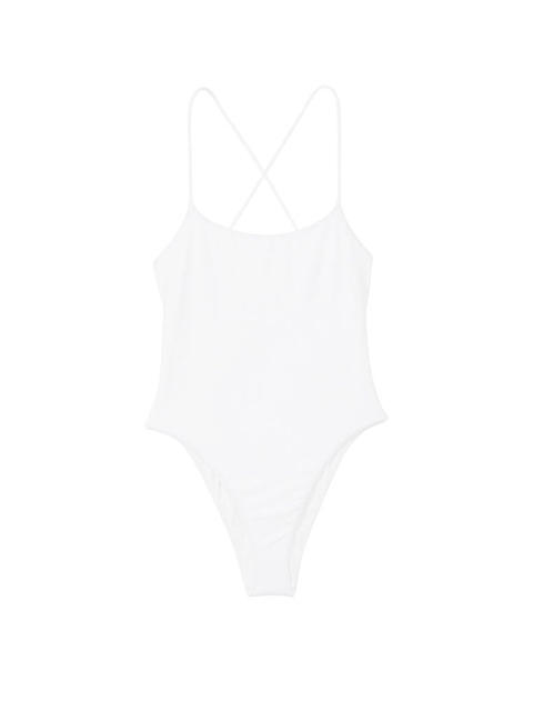 Maillot de bain blanc de style simple