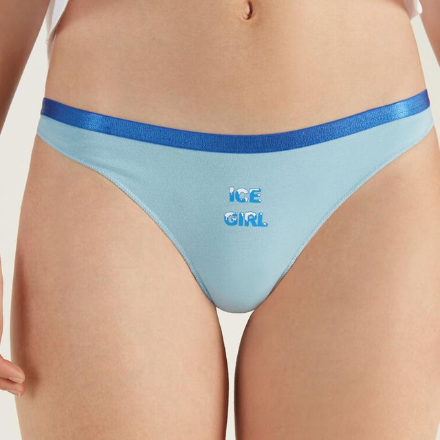 Intimo donna blu stampato 