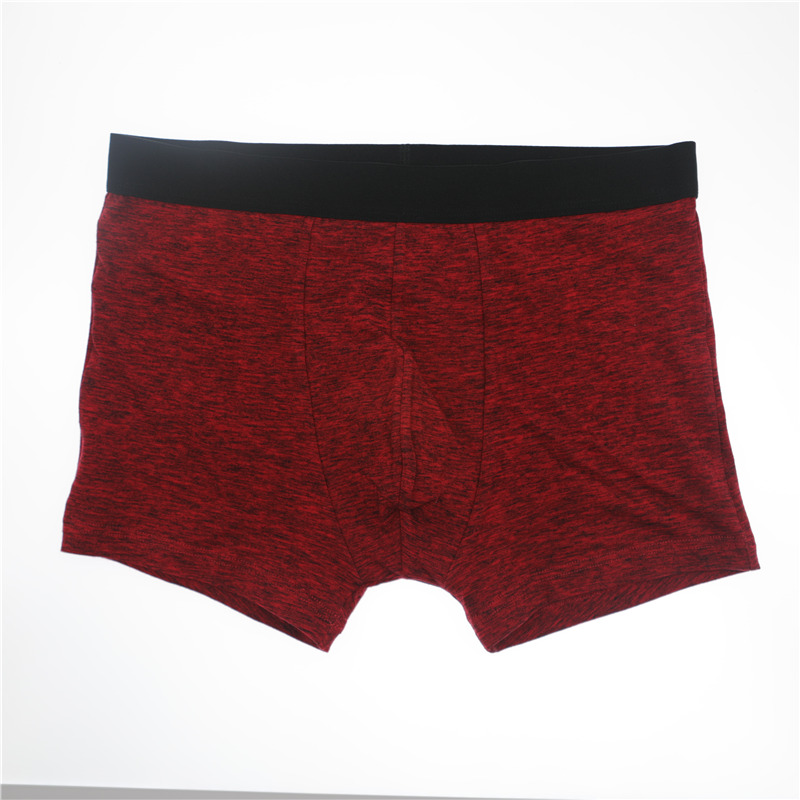 Dark Red Men's Short Boxer Briefs