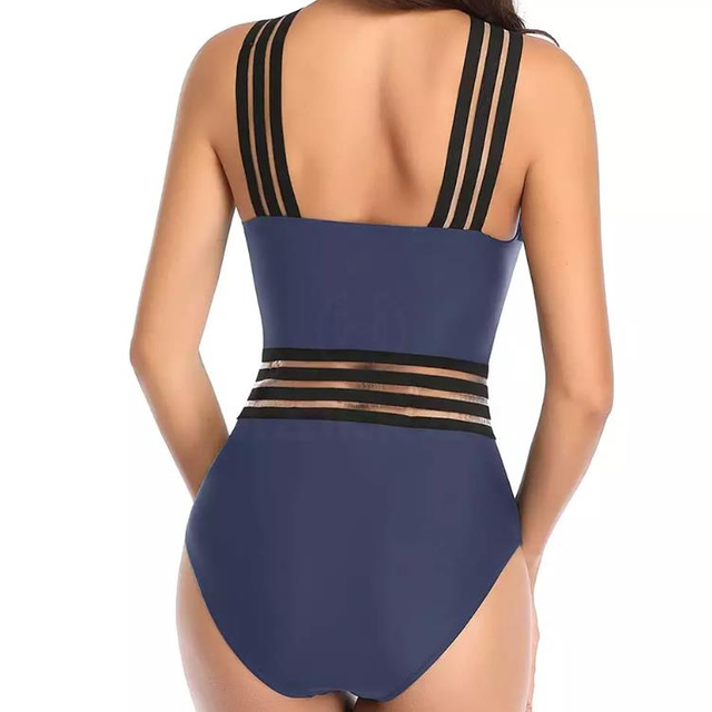 Maillots de bain de sport une pièce bleus