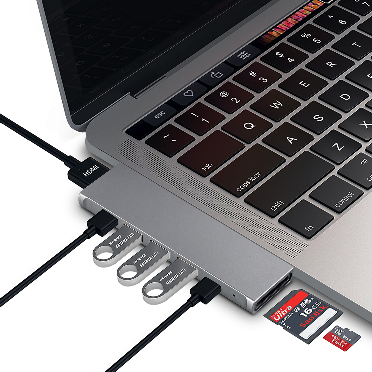 與計算機的各種電纜和 USB 連接