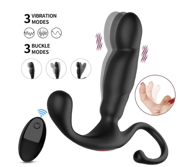 Bullet Vibrator 3 Vibrate +3 Buckling Modes Waterproof Sex Toy Exercise Cock Ring Anal Plug Vibrator for Men