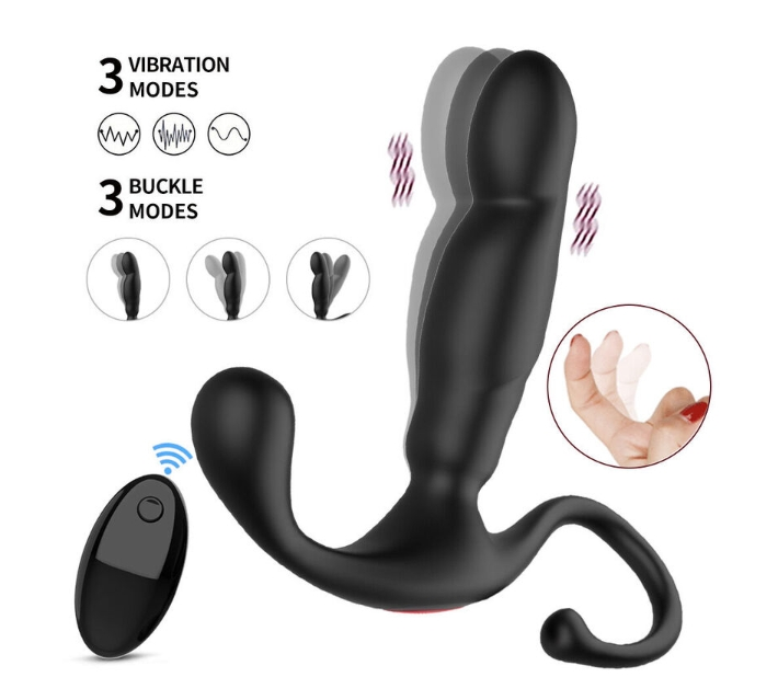 Bullet Vibrator 3 Vibrate +3 Buckling Modes Waterproof Sex Toy Exercise Cock Ring Anal Plug Vibrator for Men